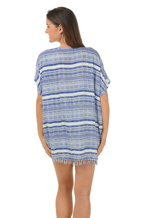 Striped Fringe Carol Cover-Up