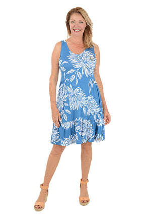 Sea Flower Sleeveless Dress