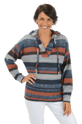 Night Sky Striped Fleecy Hoodie