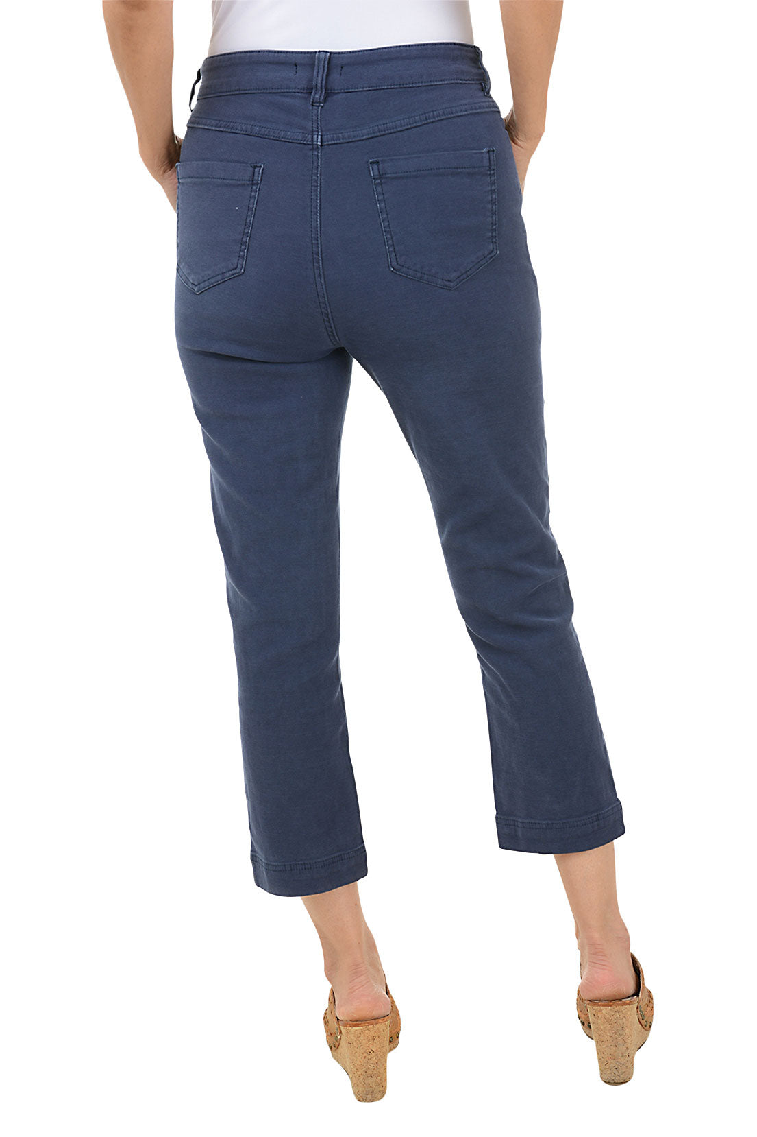 Solid Color Pull-On Capri Pant