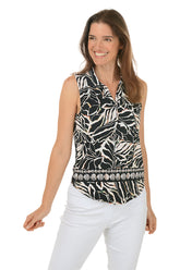 Sand Dune UPF50 Sleeveless Polo Top