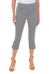 Navy Twist Bengaline Capri Pant