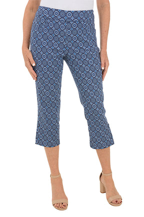 Riviera Medallion Bengaline Capri Pant