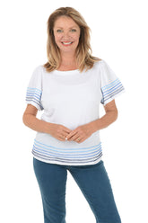 Ombre Contrast Seams Tee