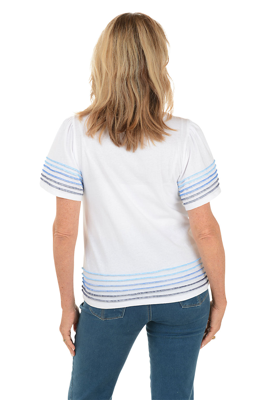 Ombre Contrast Seams Tee