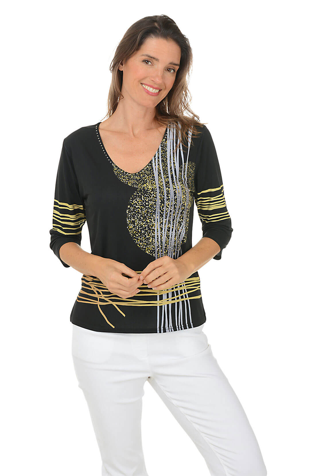 Gold Sparkle Knit Top