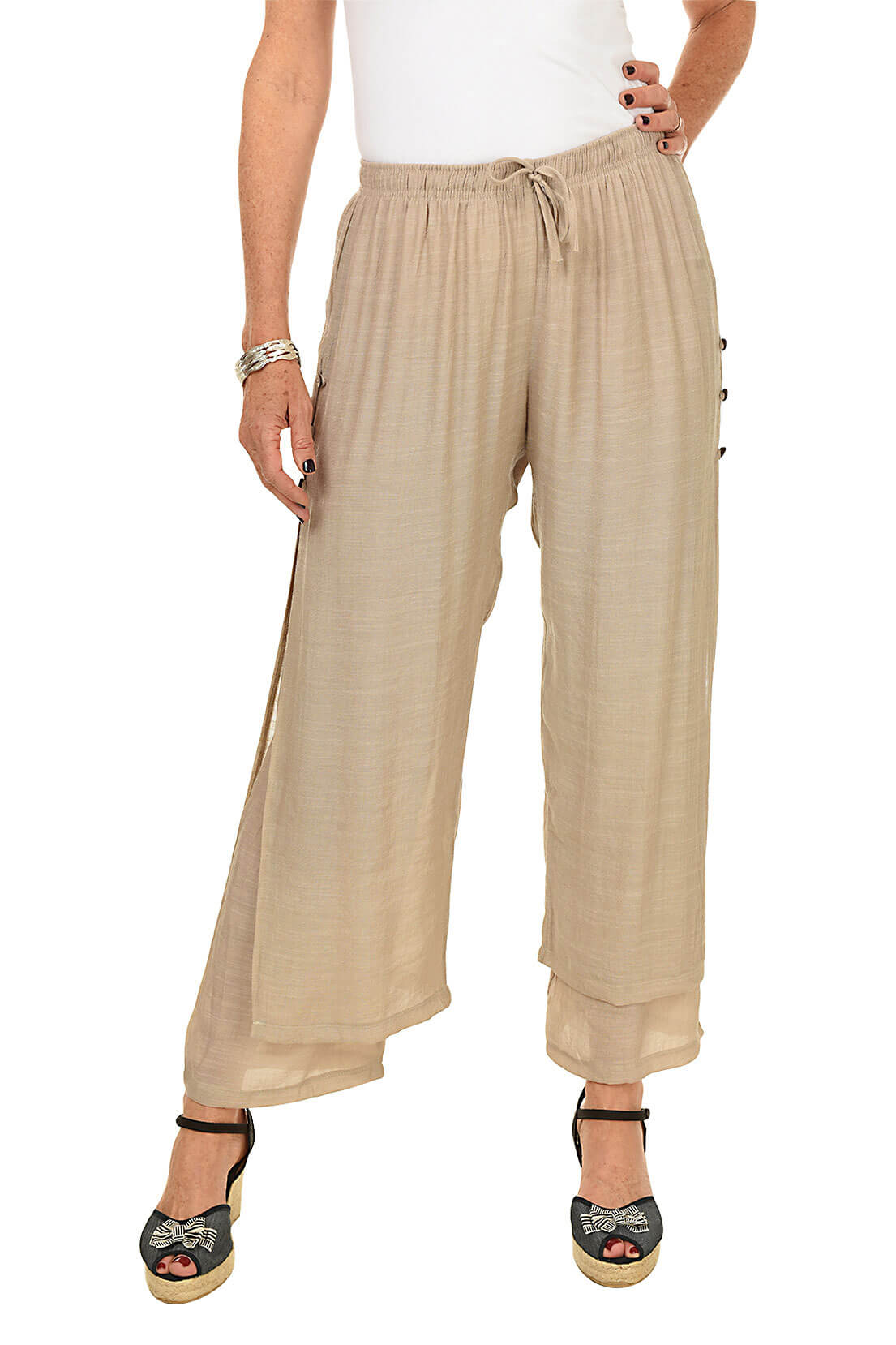 Pull-On Gauze Relaxed Pants