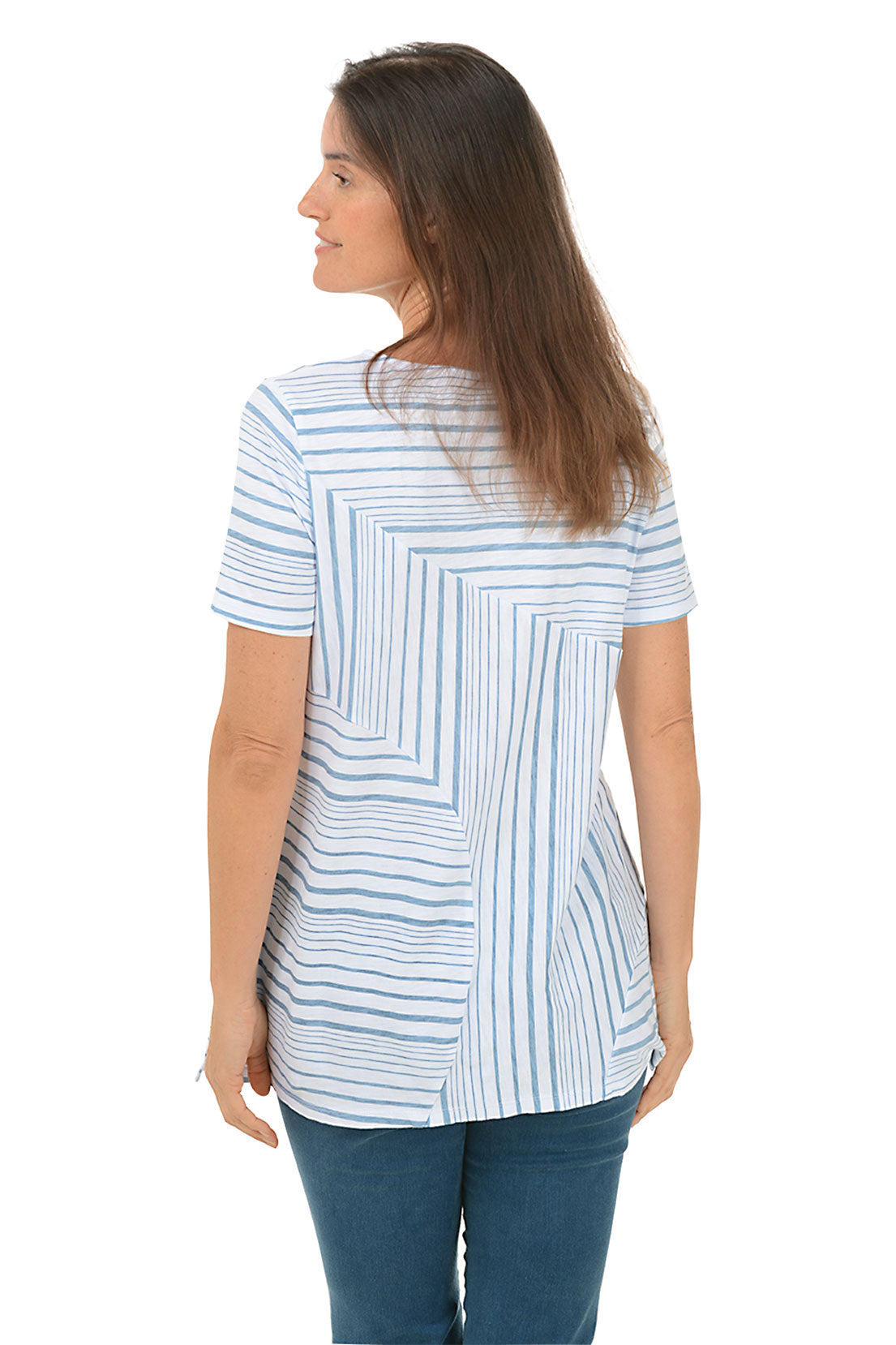 Mixed Stripe Patchwork Tee