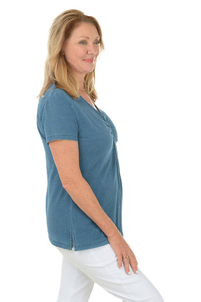 Braided Front French Terry Tee