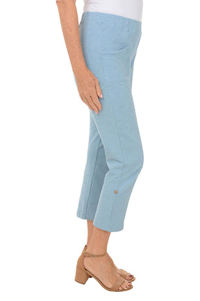 French Terry Roll Tab Relaxed Ankle Pant