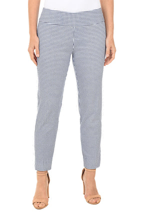 Checkered Pull-On Ankle Pant