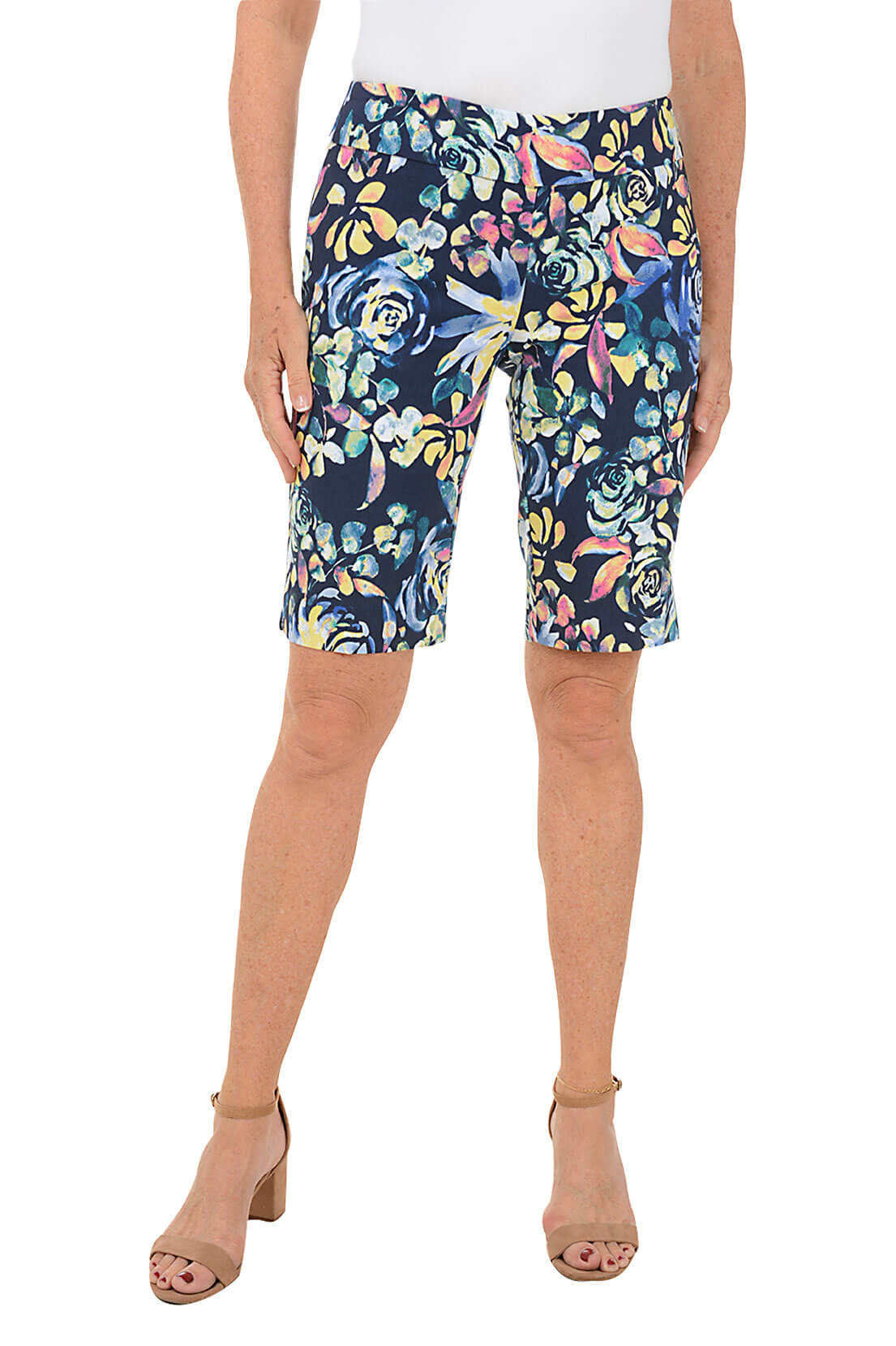 Rose Petals Pull-On Bermuda Short