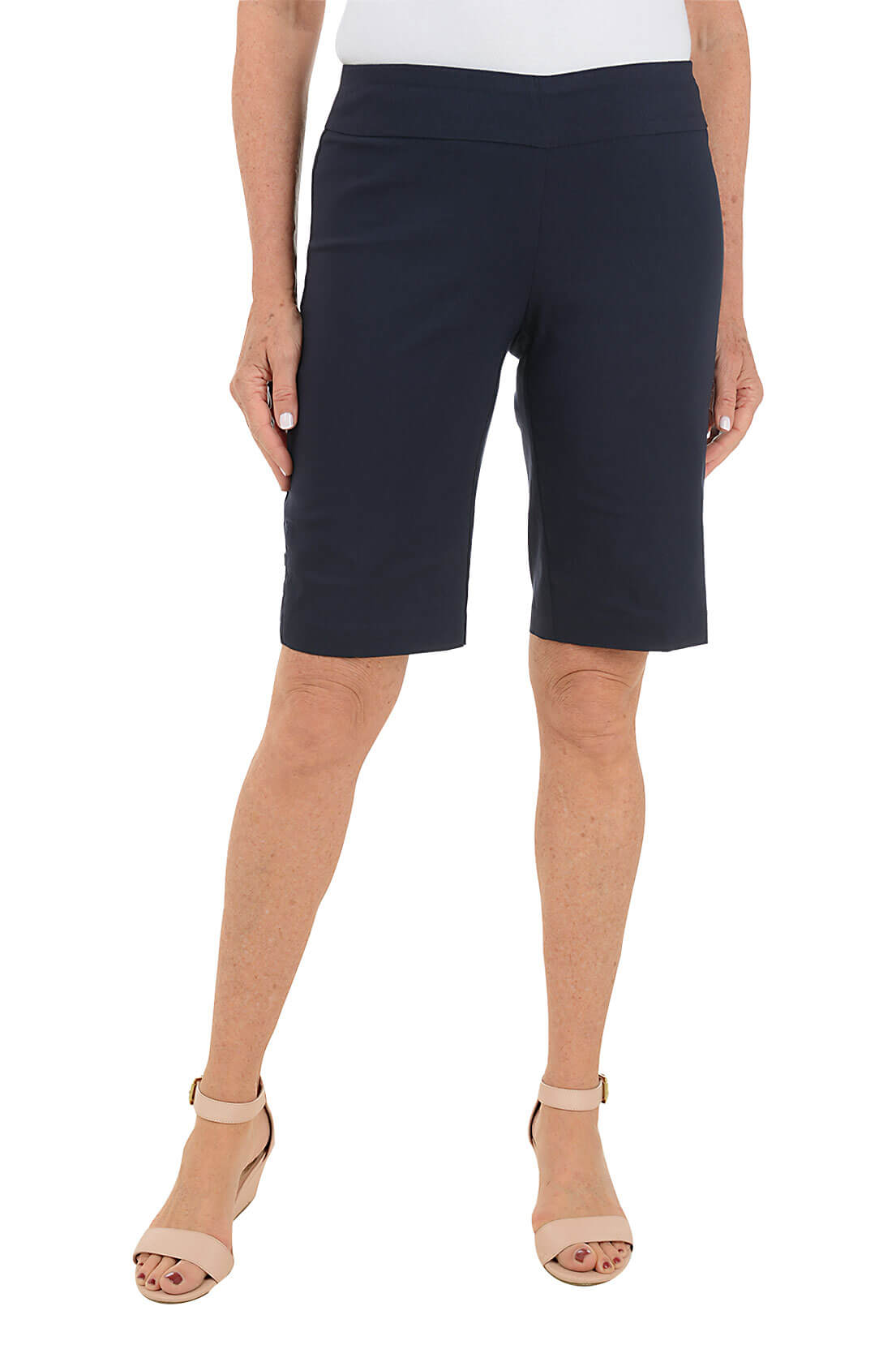 Lattice Hem Pull-On Bermuda Short