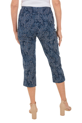 Riviera Flourish Pull-On Crop Pant