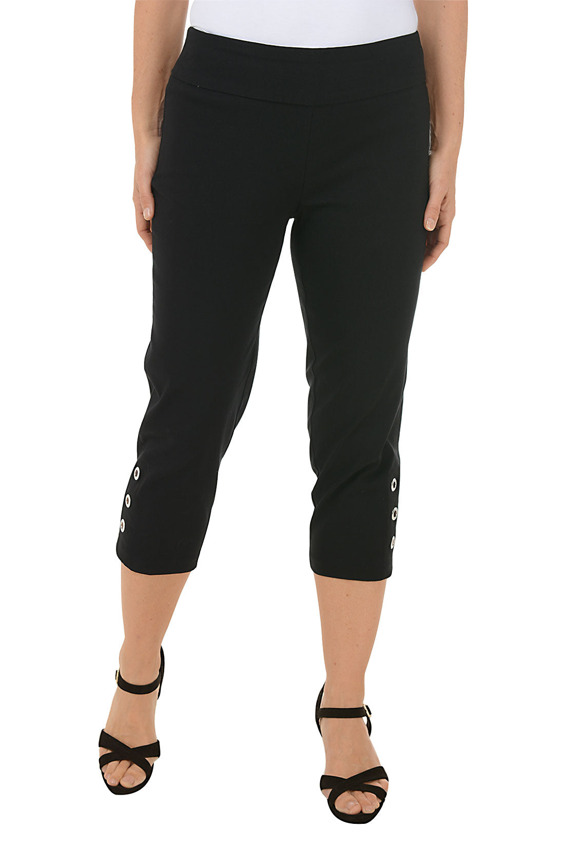 Grommet Hem Pull-On Crop Pant