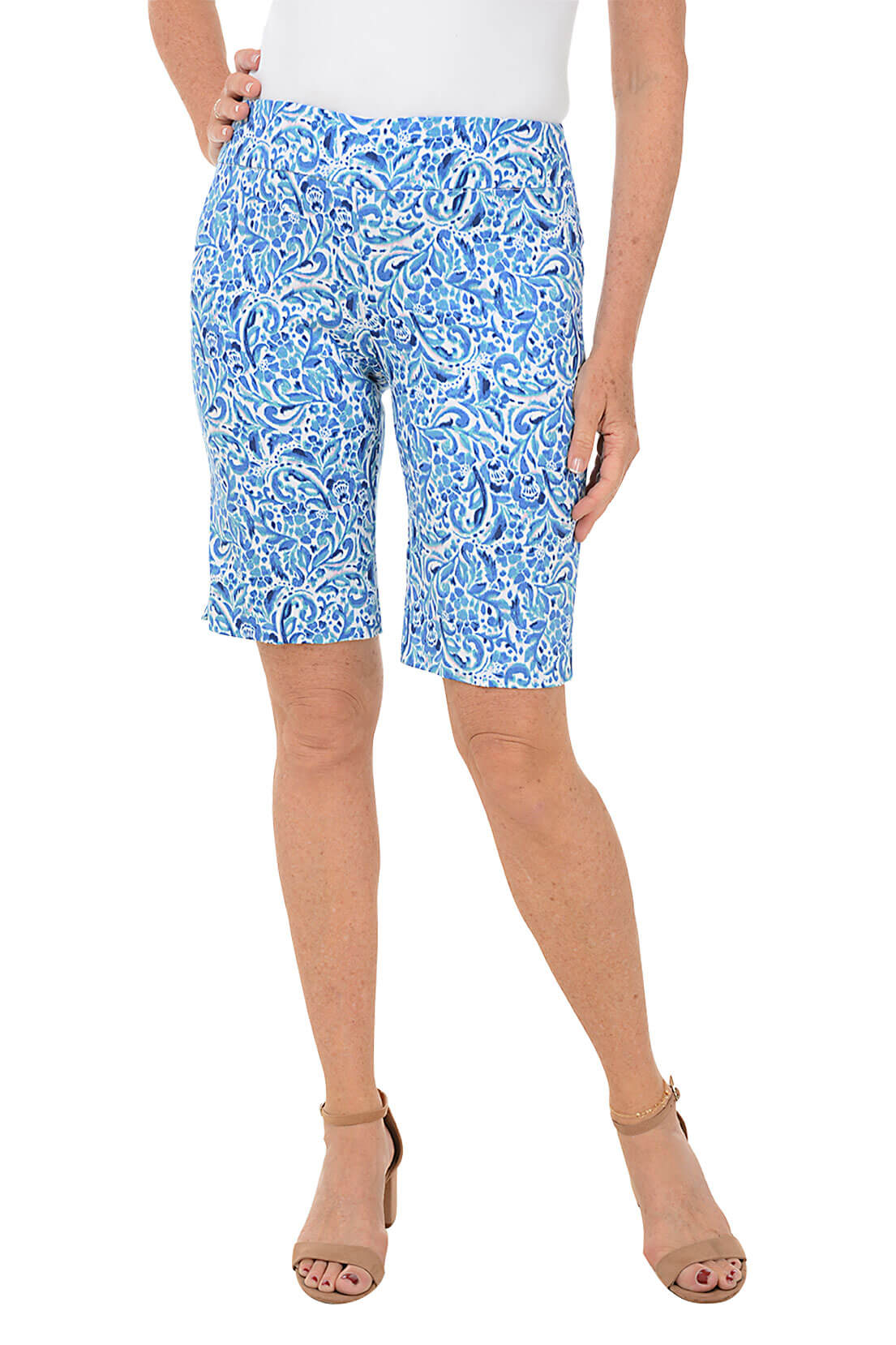 Floral Nebulas Pull-On Bermuda Short