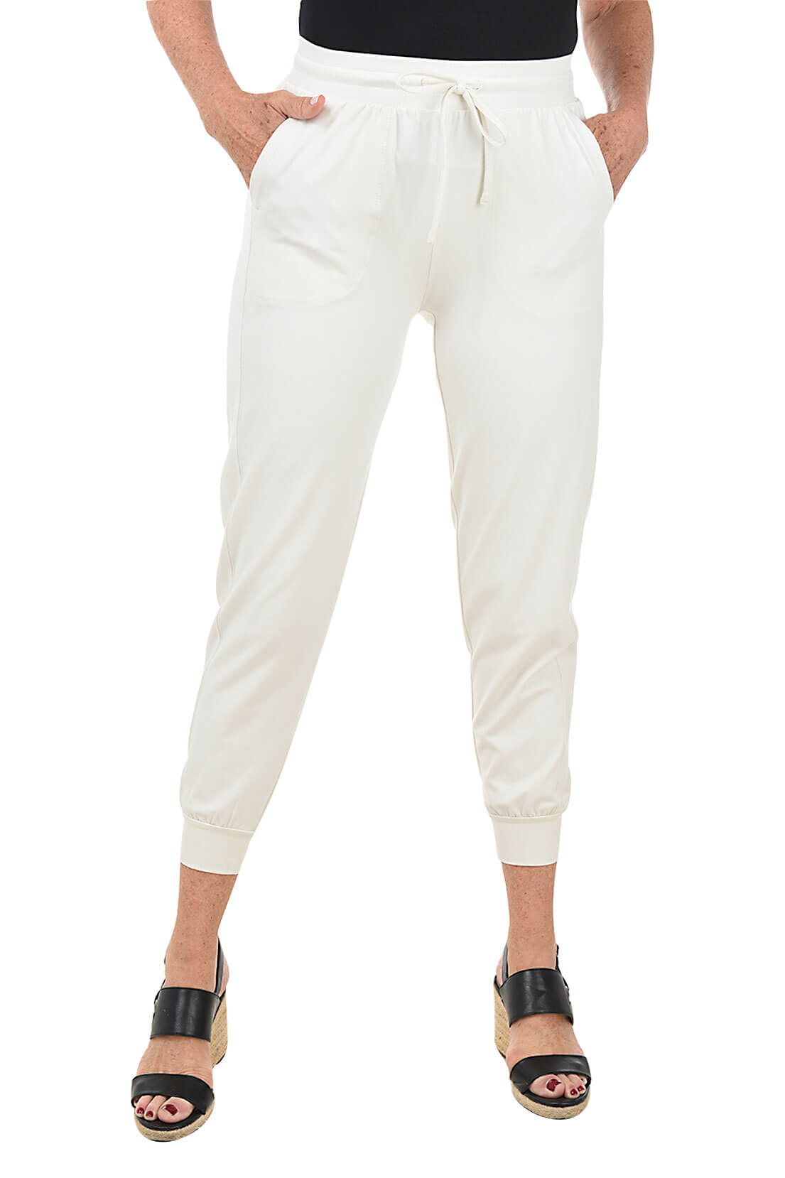 Solid Ankle-Length Jogger Pant