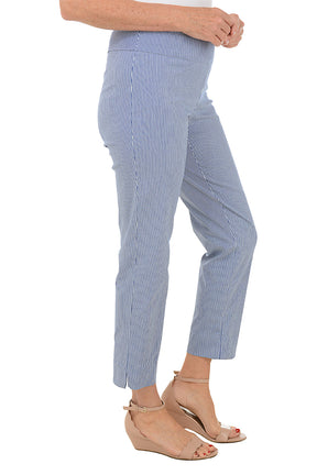 Striped Pull-On Ankle Pant