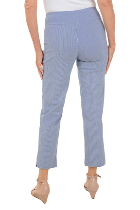 Striped Pull-On Ankle Pant