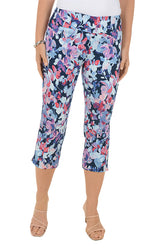 Petite Ruby Orchids Pull-On Crop Pant