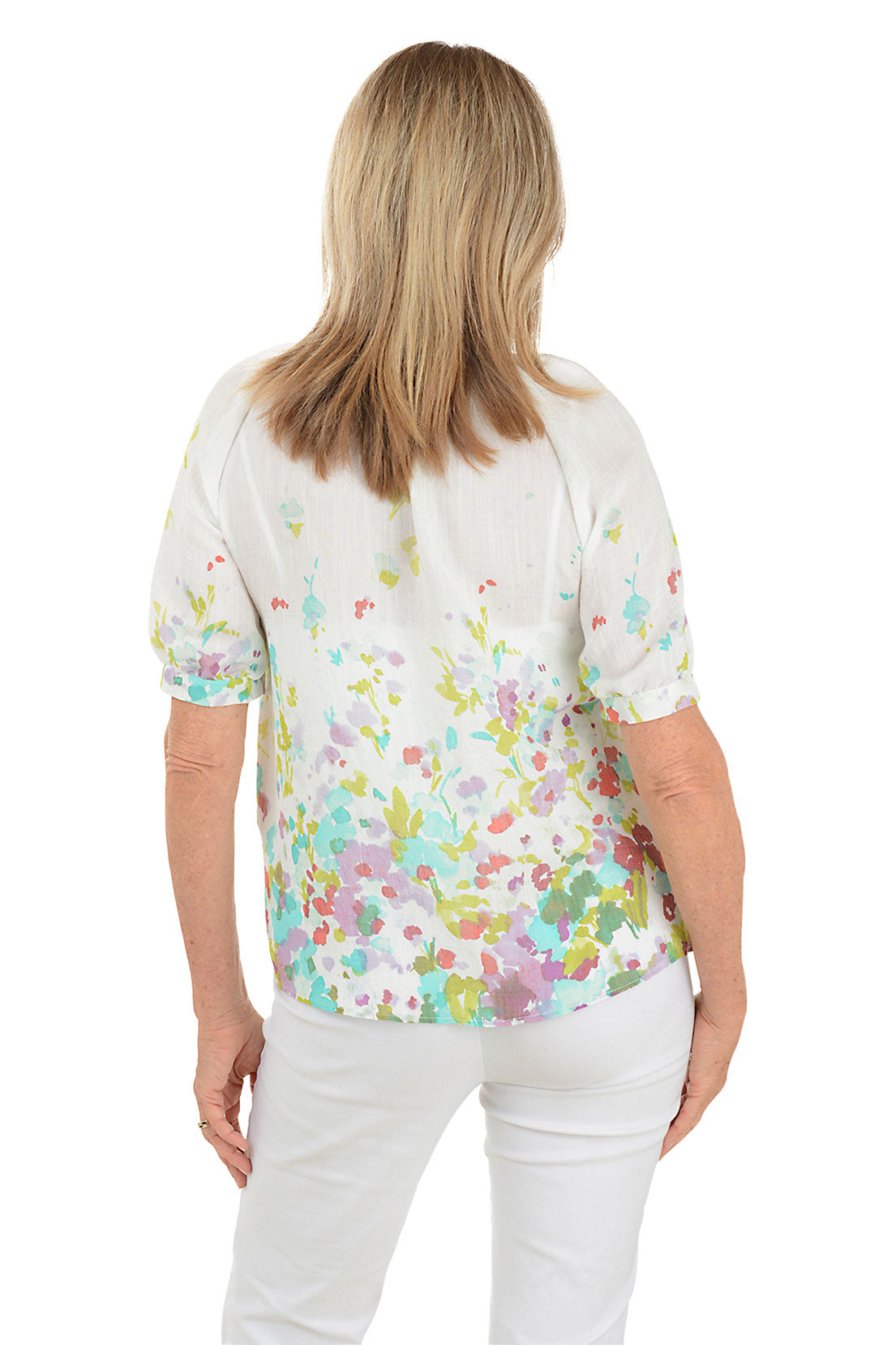 Floral Fields Short Sleeve Blouse