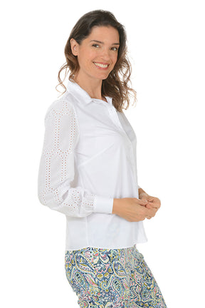 Eyelet Sleeve Shirt