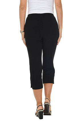 Pull-On Side Button Capri Pant