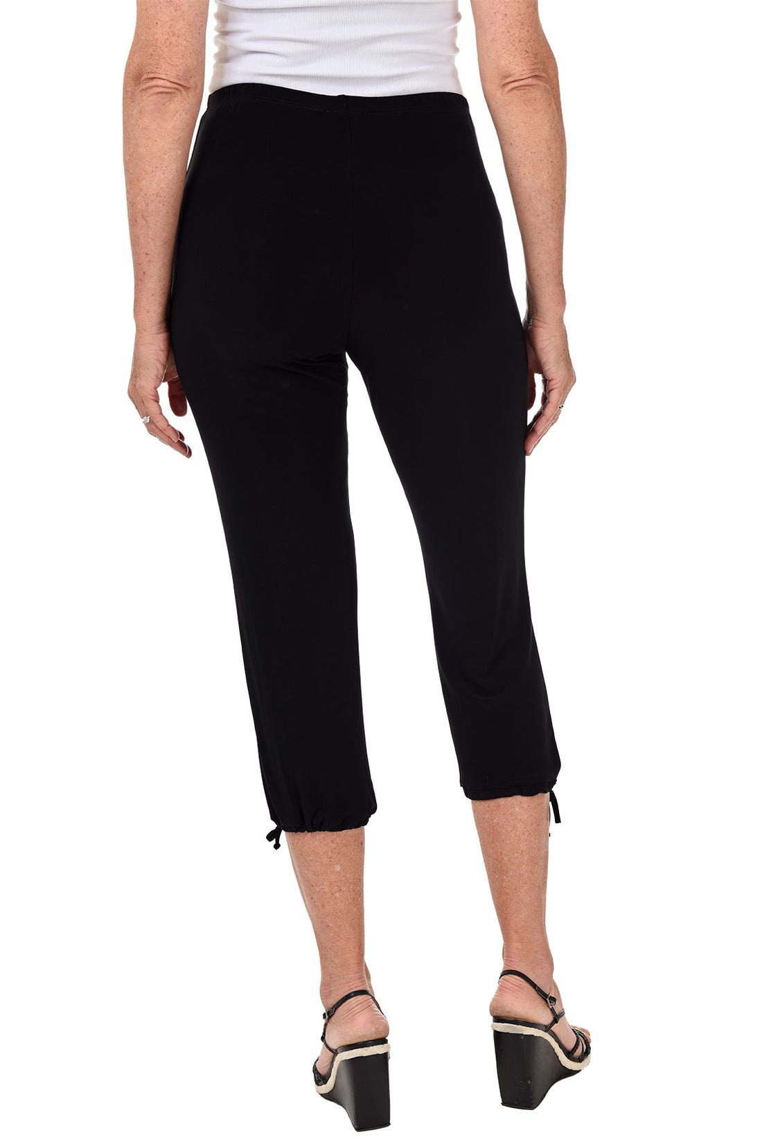 Pull-On Button Leg Ankle Pant